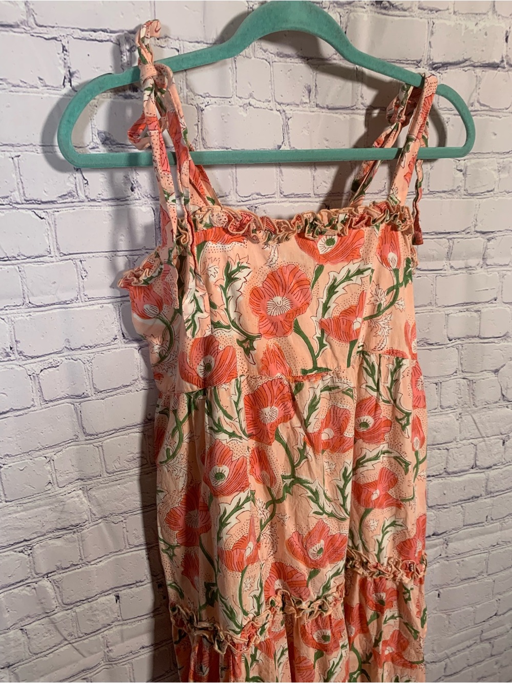Madison Mathews Womens Maxi Tank Dress Pink Floral Size M Preppy Vacation Cruise - Picture 4 of 8